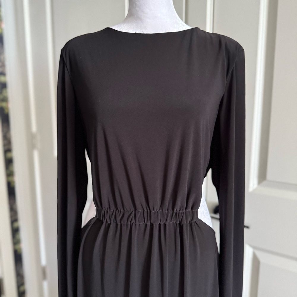 Ramy Brook Black Long Sleeve Maxi Dress with Cut Outs Size L - Picture 2 of 10
